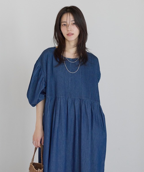 sakishimatokyo ワンピース 「India Fabric」インド綿ピンタック