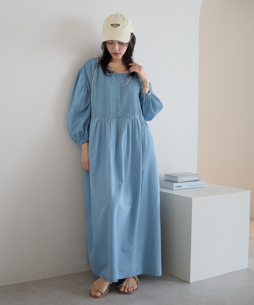 sakishimatokyo ワンピース 「India Fabric」インド綿ピンタック