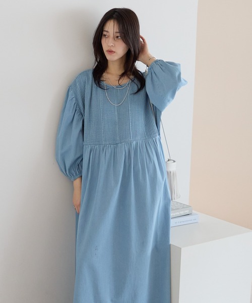 sakishimatokyo ワンピース 「India Fabric」インド綿ピンタック