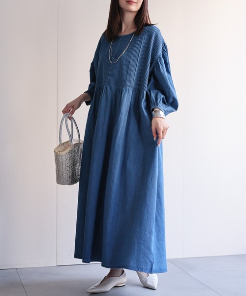 sakishimatokyo ワンピース 「India Fabric」インド綿ピンタック