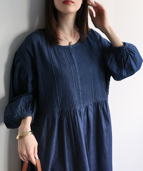 sakishimatokyo ワンピース 「India Fabric」インド綿ピンタック