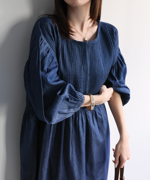 sakishimatokyo ワンピース 「India Fabric」インド綿ピンタック
