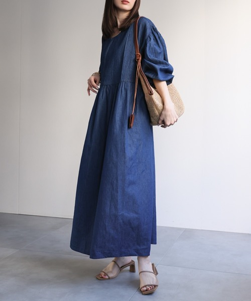 sakishimatokyo ワンピース 「India Fabric」インド綿ピンタック