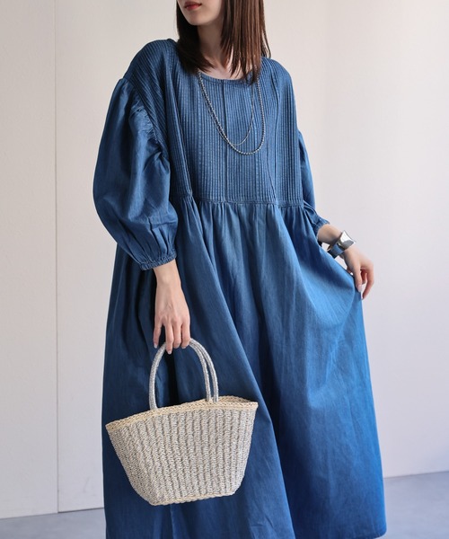 sakishimatokyo ワンピース 「India Fabric」インド綿ピンタック