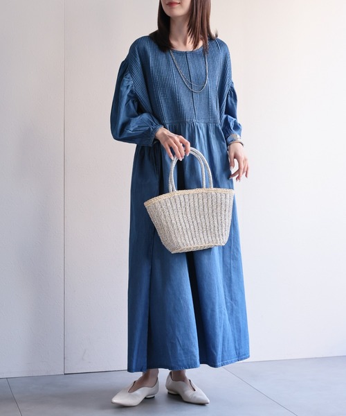 sakishimatokyo ワンピース 「India Fabric」インド綿ピンタック