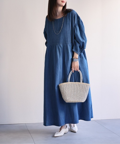 sakishimatokyo ワンピース 「India Fabric」インド綿ピンタック
