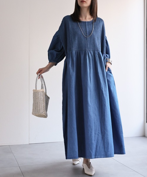 sakishimatokyo ワンピース 「India Fabric」インド綿ピンタック