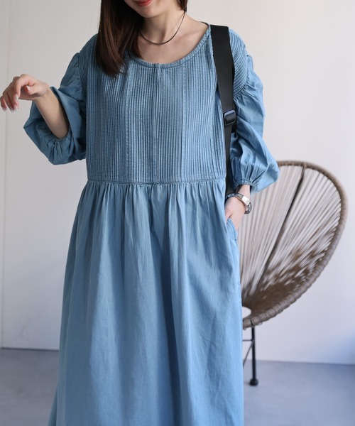 sakishimatokyo ワンピース 「India Fabric」インド綿ピンタック