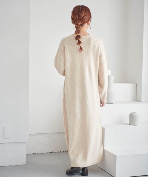 「mil」 ニットワンピース X-SMALL ブラウン レディース_画像6