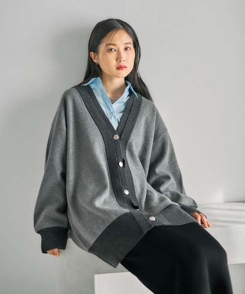 LEPSIM（レプシィム） カーディガン 12ゲージダブルカラーチュニック