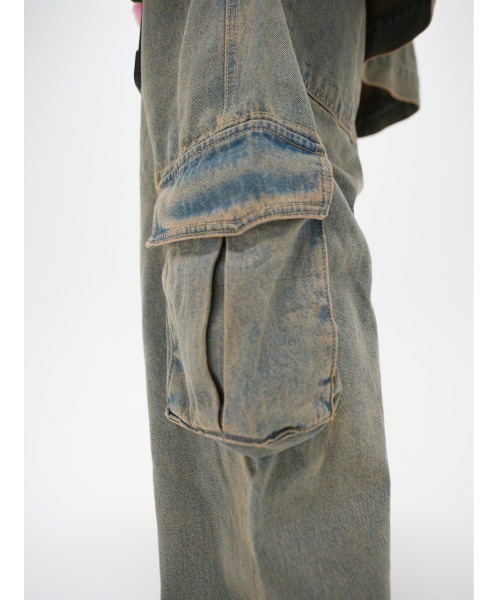 「XU」 デニムパンツ ONE SIZE ブラック メンズ_画像5