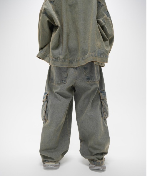 「XU」 デニムパンツ ONE SIZE ブラック メンズ_画像8