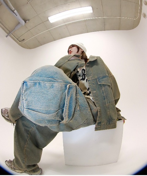 「XU」 デニムパンツ ONE SIZE ブラック メンズ_画像9