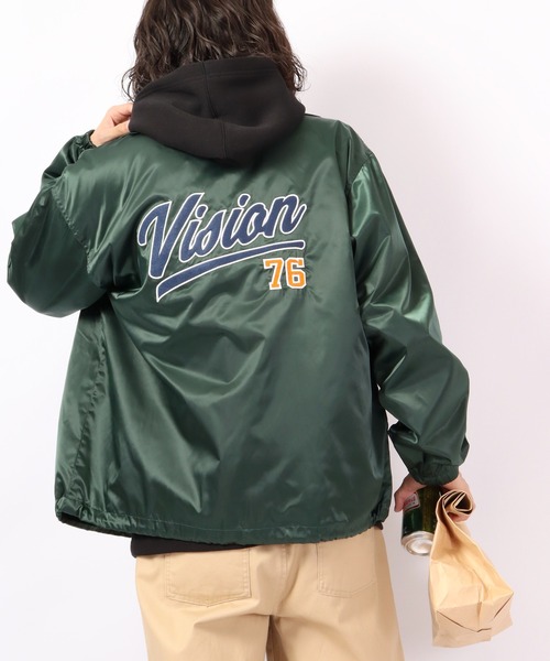 「VISION STREET WEAR」 コーチジャケット M ブラック メンズ_画像2
