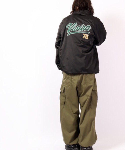 「VISION STREET WEAR」 コーチジャケット M ブラック メンズ_画像9