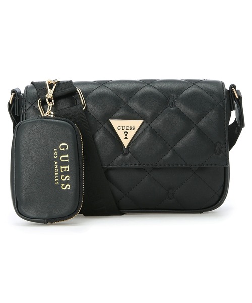 GUESSハンドバッグショルダーバッグ レディース　ブラック CILIAN Top Zip Saddle Shoulder Bag ハンドバッグ ショルダーバッグ