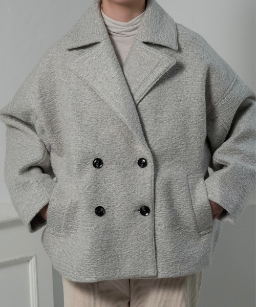 lawgy（ラウジー） コート アウター point collar double button 