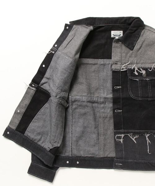 「JOHN'S CLOSET」 デニムジャケット LARGE ブラック メンズ_画像3