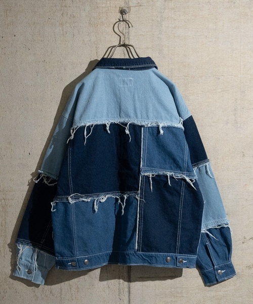 「JOHN'S CLOSET」 デニムジャケット LARGE ブラック メンズ_画像5