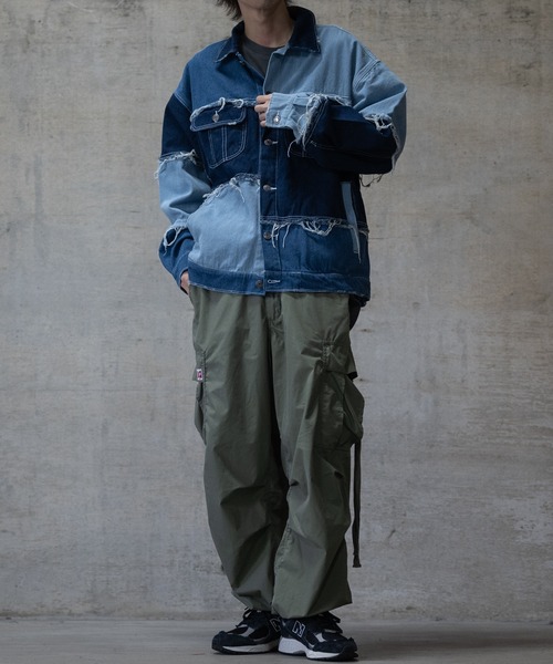 「JOHN'S CLOSET」 デニムジャケット LARGE ブラック メンズ_画像6