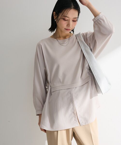 Green Parks（グリーンパークス） tシャツ 脇リボンドッキング
