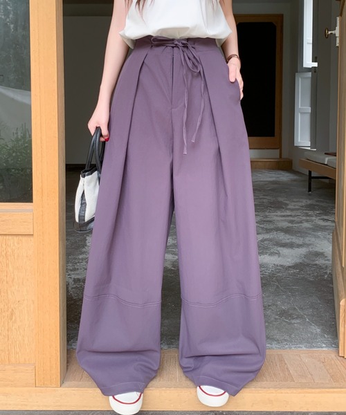 Maison Calme ワイドパンツ カーゴパンツ 「26春夏新作」ドロスト
