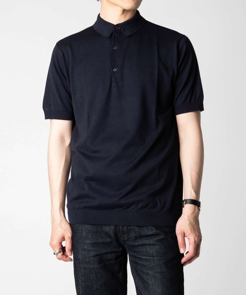 ポロシャツ JOHN SMEDLEY / ADRIAN 30G コットンニット 半袖 ポロシャツ（STANDARD FIT） メンズ レディースの画像