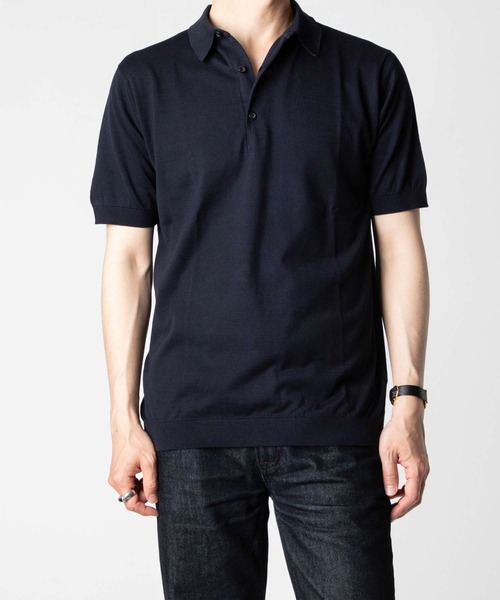 ポロシャツ JOHN SMEDLEY / ADRIAN 30G コットンニット 半袖 ポロシャツ（STANDARD FIT） メンズ レディースの画像