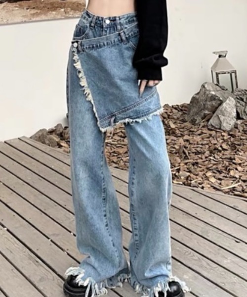 「Sibra」 デニムパンツ M サックスブルー レディース_画像5