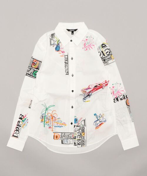 「Desigual」 長袖シャツ M ホワイト レディース_画像3