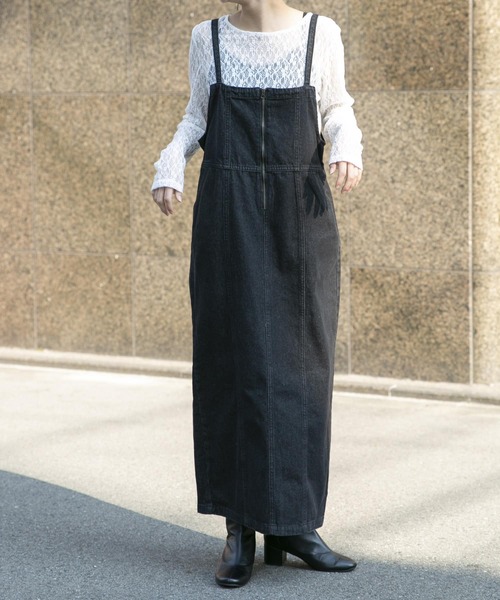 「ITEMS URBANRESEARCH」 サロペットスカート SMALL ライトブルー レディース_画像3