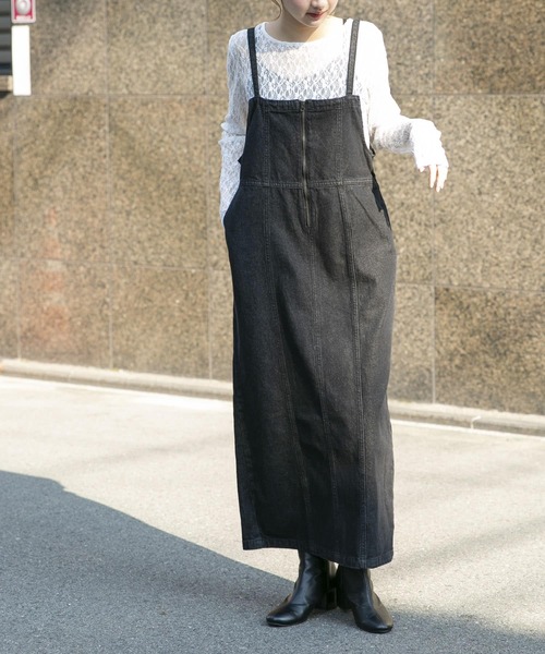 「ITEMS URBANRESEARCH」 サロペットスカート SMALL ライトブルー レディース_画像4