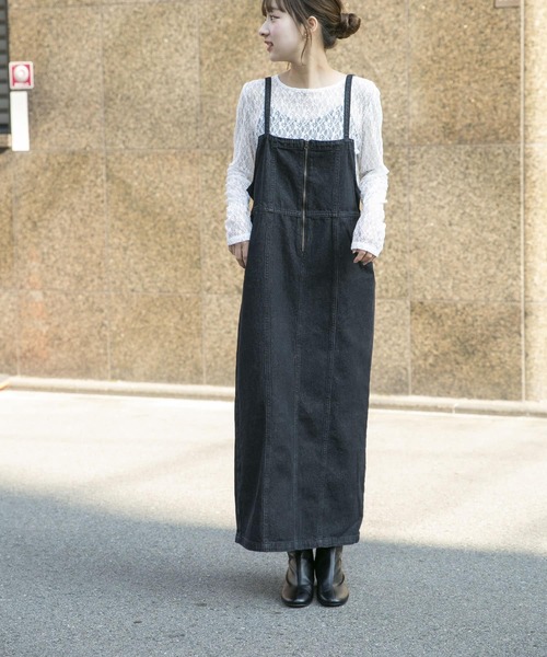 「ITEMS URBANRESEARCH」 サロペットスカート SMALL ライトブルー レディース_画像6