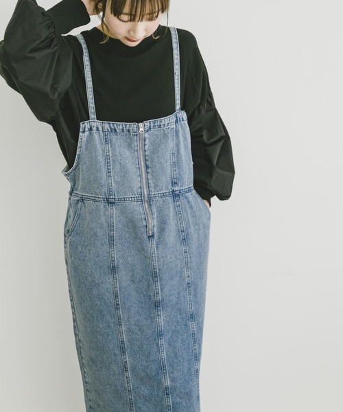 「ITEMS URBANRESEARCH」 サロペットスカート SMALL ライトブルー レディース_画像9