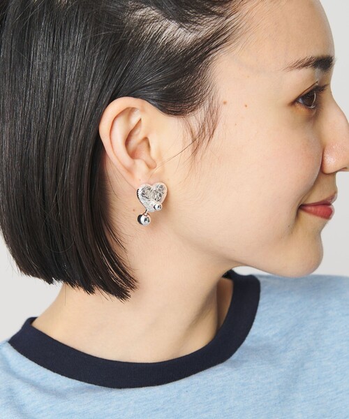 ピアス 「Soierie」Heart barbell ピアス レディースの画像