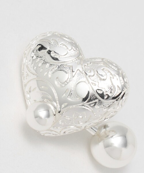 ピアス 「Soierie」Heart barbell ピアス レディースの画像