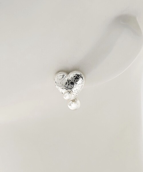 ピアス 「Soierie」Heart barbell ピアス レディースの画像