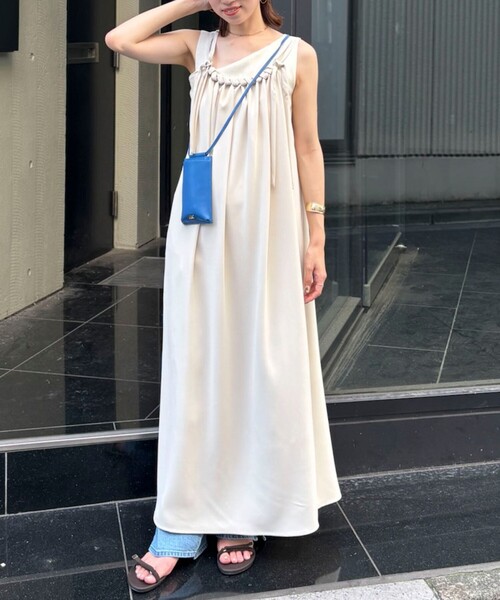NOLLEY'S（ノーリーズ） ワンピース ウォッシャブル襟三つ編みキャミ