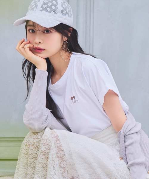 WILLSELECTION（ウィルセレクション） tシャツ 半袖 ロゴ刺繍ターン