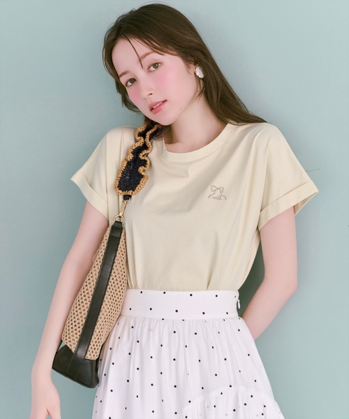 WILLSELECTION（ウィルセレクション） tシャツ 半袖 ロゴ刺繍ターン