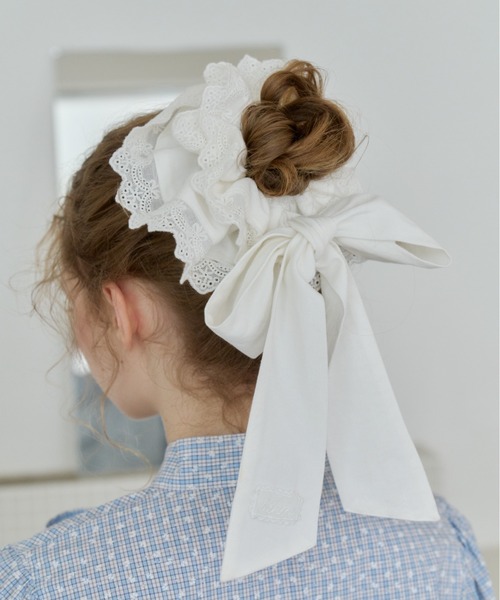シュシュ big frill ribbon chouchou / リボンレースシュシュ