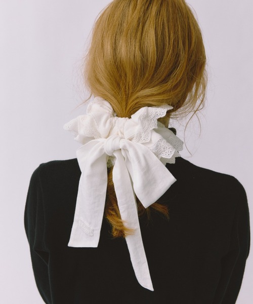 シュシュ big frill ribbon chouchou / リボンレースシュシュ