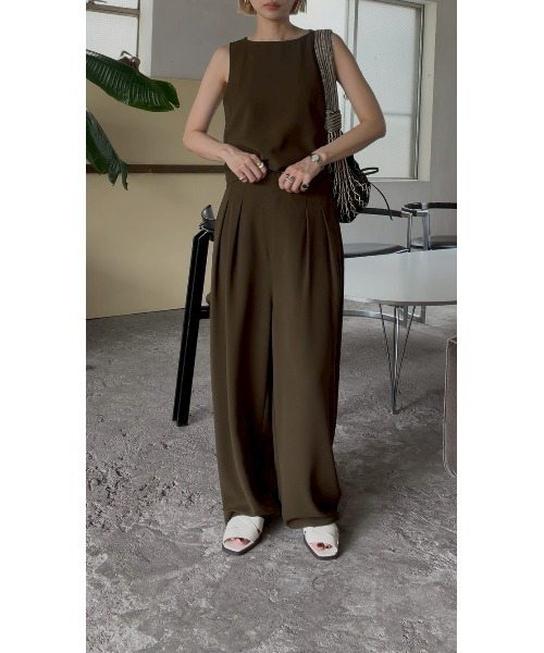 RIM.ARK タンクトップ ノースリーブ Georgette sleeveless tops(ジョー