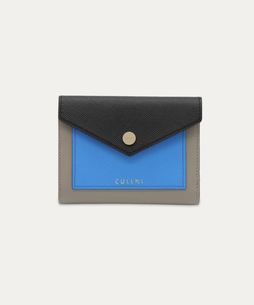 クルニ　財布 CULLNI（クルニ） 財布 Leather Combination Pocket Flap Clasp Wallet