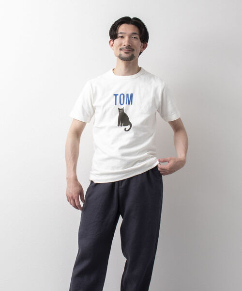 「BARNS OUTFITTERS」 半袖Tシャツ M ホワイト メンズ_画像4