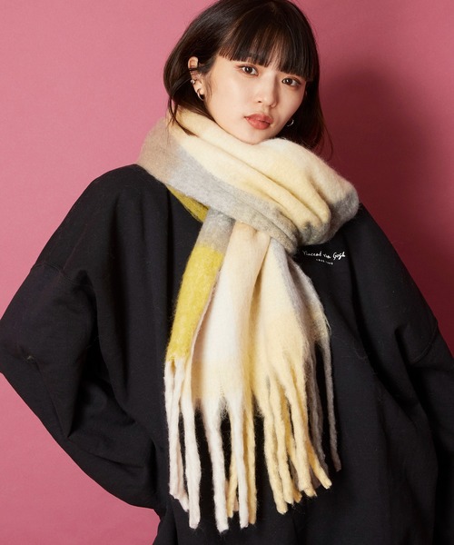 Louches マフラー ストール ユニセックスアイテム モヘアライク