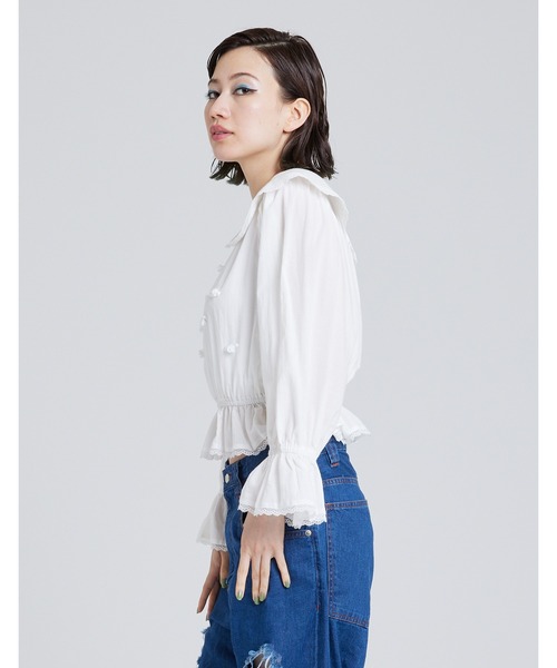 Little sunny bite frill puf blouse ブラウス セール】Frill short blouse（シャツ/ブラウス）｜Little sunny