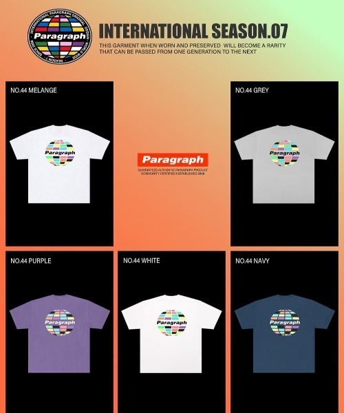 Paragraph★CLASSIC COLOR T-SHIRTS★パラグラフ w Paragraph（パラグラフ） tシャツ 「23」「PARAGRAPH/パラグラフ