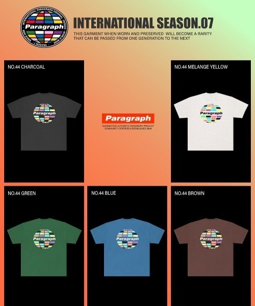 【Paragraph】★関税込★アメージングフラワーTシャツ Paragraph tシャツ A'GEM/9 × .kom「paragraph/パラグラフ