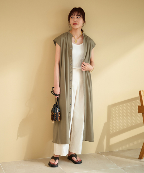 IENA（イエナ） ワンピース シャツワンピース フレンチスリーブシャツ